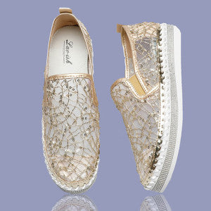 Sparkle Lacy Slip-On Shoes