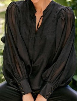 Miranda Puff Sleeve Ramie Top