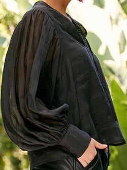Miranda Puff Sleeve Ramie Top