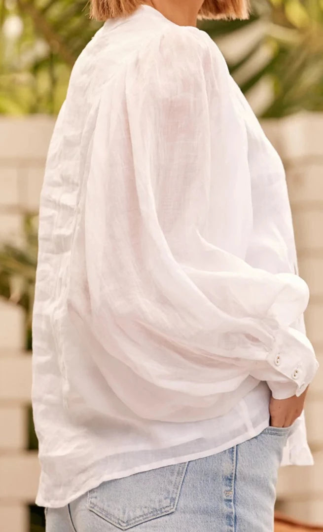 Miranda Puff Sleeve Ramie Top