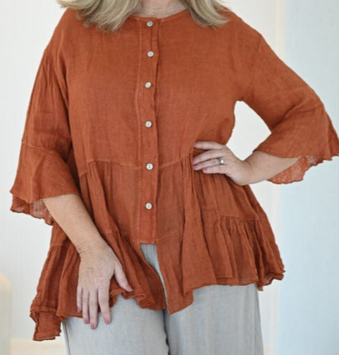 Pronto Italian Linen Blouse