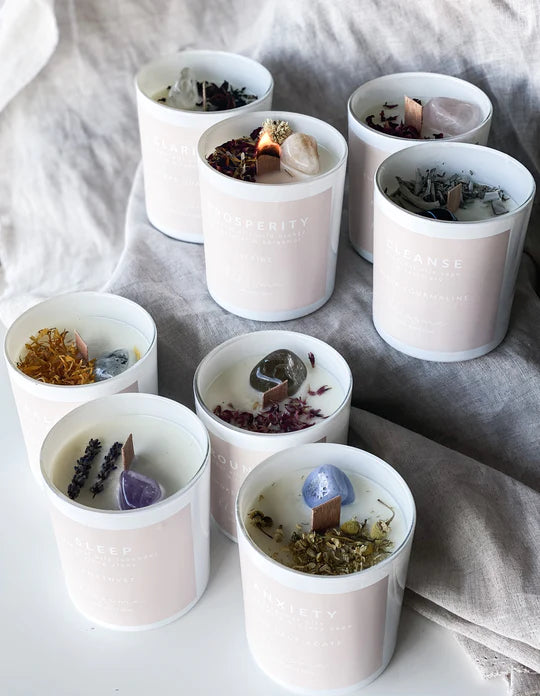 Essential Oil & Crystal Candle