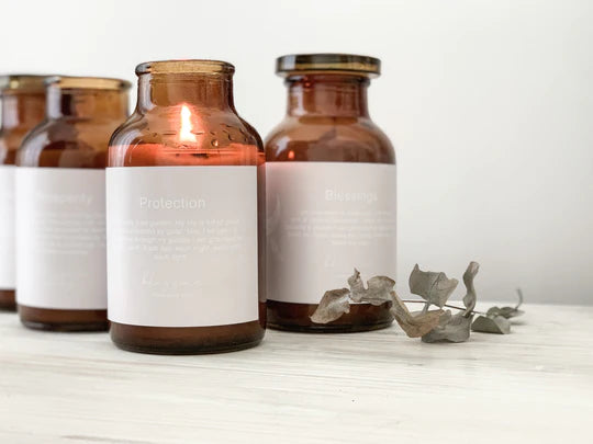 Divine Affirmation Amber Candle Large