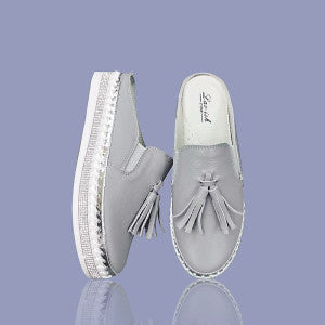 Lav-Ish Leather Slides with Tassel