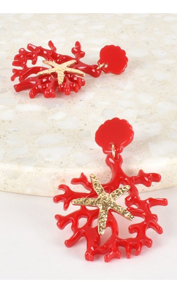 Resin Coral Reef Earrings