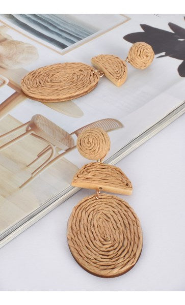 Geo Shapes Weave Statement Earrings