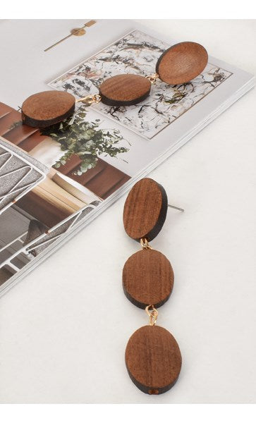 Hand Link Timber Drops Earrings