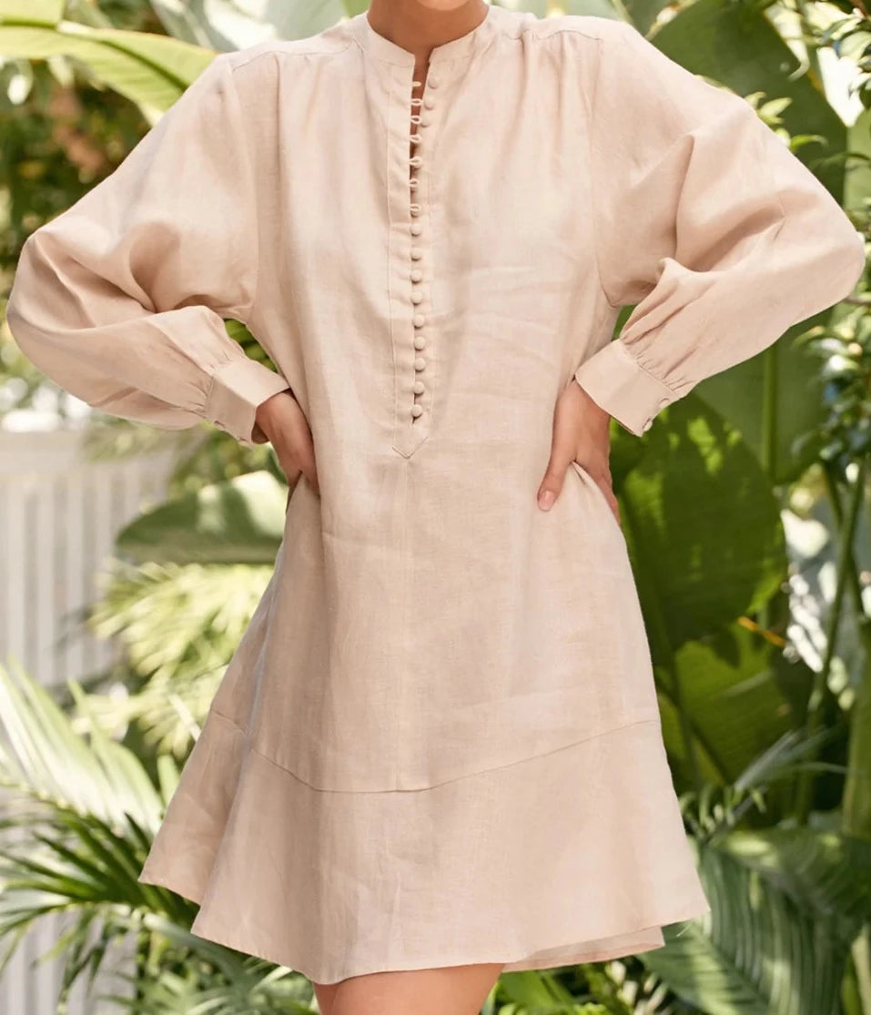 Autumn Linen Dress