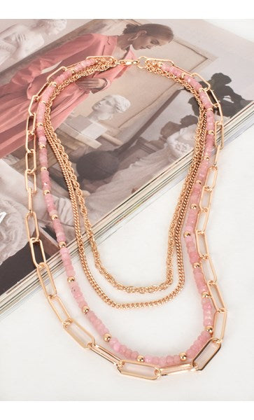 Chain Bead Layers Necklace