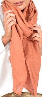 Plain Linen Scarf