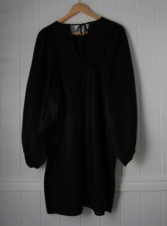 Rachel Puff Sleeve Linen Dress