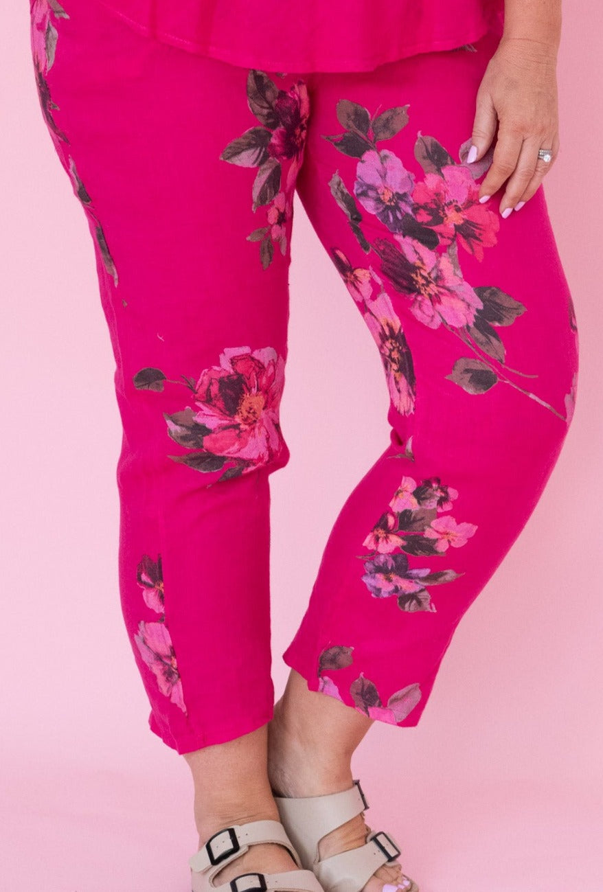 Floral Linen Pants (FLORPCO-P1018)