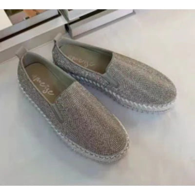 Galore Leather Crystal slip-Ons