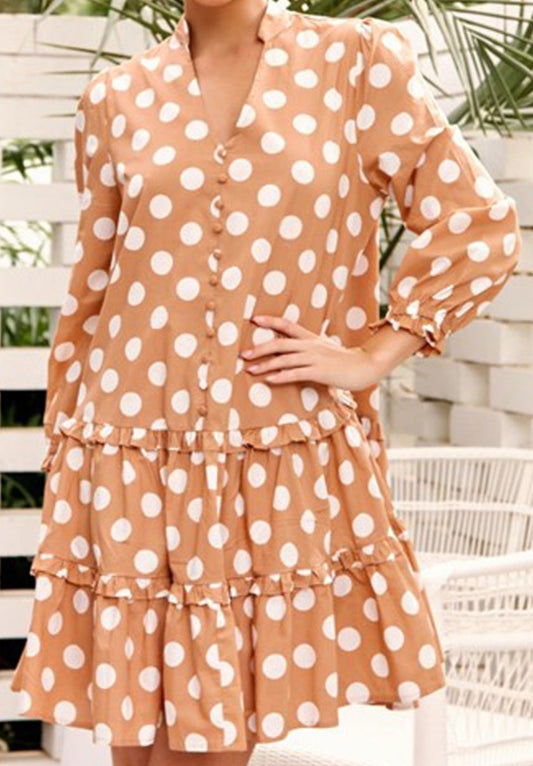 Emma Spot Frill Dress.