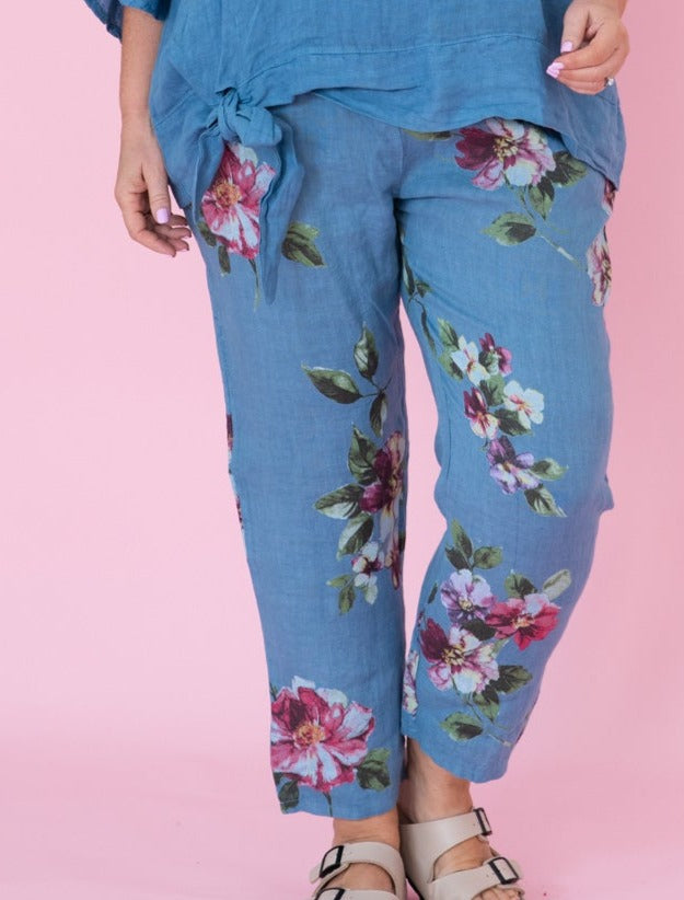 Floral Linen Pants (FLORPCO-P1018)