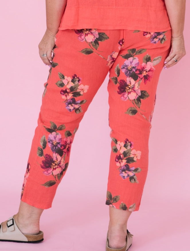 Floral Linen Pants (FLORPCO-P1018)